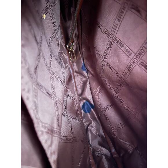 Authentic Longchamp Vintage Rabbit Fur Leather Hobo Shoulder Bag Made in France - Picture 10 of 12